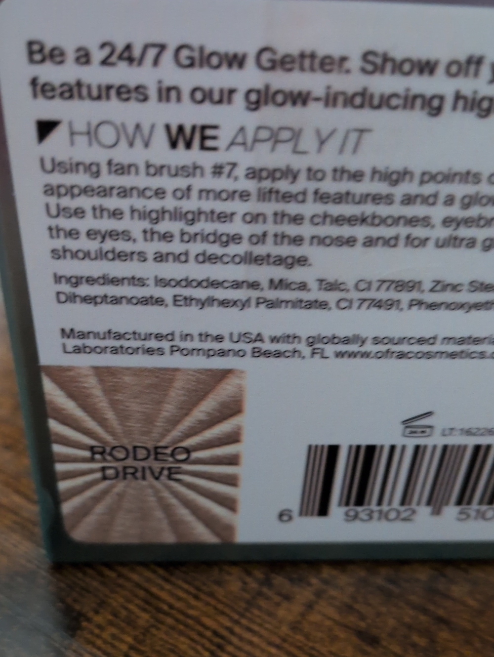 OFRA 24/7 Glow Getter Rodeo Drive Highlighter - Picture 2 of 2